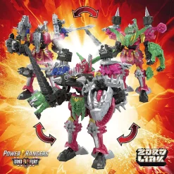 Cheapest 🎉 Power Rangers Dino Fury Zord Link Combining Megazord Mega Pack Action Figure 👍 -Power Rangers shop 5010993890453 inset3