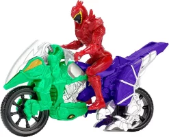 Cheapest 🌟 Power Rangers Dino Super Charge Zord Builder Dino Cycle & T-Rex Super Charge Red Ranger Action Figure Vehicle Set [Damaged Package] 🤩