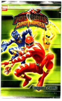 New 🥰 Power Rangers Dino Thunder Series 1 Trading Card Pack [7 Cards] 👏