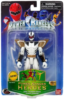 Discount 🥰 Power Rangers Power Ranger Heroes Series 16 Dino Thunder White Ranger Action Figure 🔔