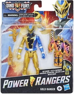 Deals 🤩 Power Rangers Dino Fury Gold Ranger Action Figure 🧨