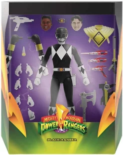New 🤩 Mighty Morphin' Power Rangers Ultimates Wave 3 Black Ranger Action Figure (Pre-Order ships January) 😉