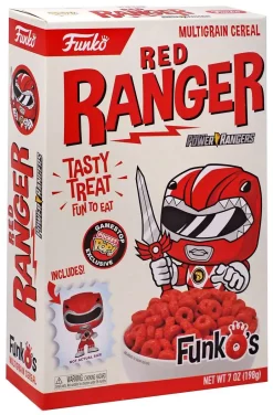 Promo 😀 FunkO's Mighty Morphin Power Rangers Red Ranger Exclusive Breakfast Cereal 🥰