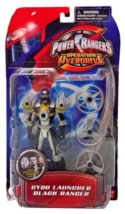 Flash Sale ⭐ Power Rangers Operation Overdrive Gyro Force Black Ranger Action Figure 🥰