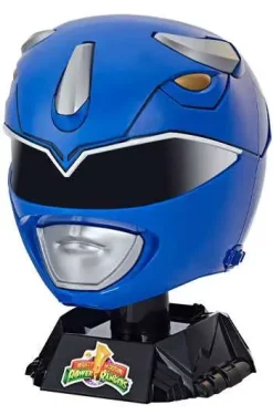 Discount 😀 Power Rangers Mighty Morphin Lightning Collection Blue Ranger Helmet [Full Scale] ⌛