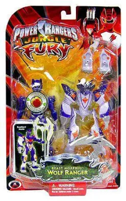 Best Sale 😍 Power Rangers Jungle Fury Battlized Beast Morphin Wolf Ranger Action Figure [Damaged Package] 🌟