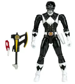 Hot Sale 😍 Power Rangers Mighty Morphin Legacy Black Ranger Action Figure [Metallic, MMPR] 😀 -Power Rangers shop legacymmblackranger inset2