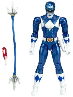 Buy 🤩 Power Rangers Mighty Morphin Legacy Blue Ranger Action Figure [Metallic, MMPR] 😍 -Power Rangers shop legacymmblueranger inset2