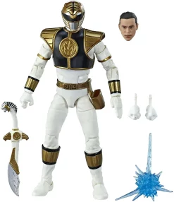 Outlet ❤️ Power Rangers Mighty Morphin Lightning Collection White Ranger Action Figure [2020, Mighty Morphin] 🥰