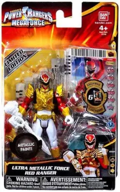 Top 10 💯 Power Rangers Megaforce Ultra Metallic Force Red Ranger Action Figure ✨