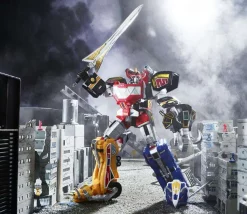 Deals 🔥 Power Rangers Mighty Morphin Dino Megazord MZ-0101 [Zord Ascension Project] (Pre-Order ships January) 😍 -Power Rangers shop mmprlightningdinomegazord inset3