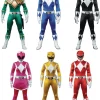 Cheap 👍 Power Rangers Mighty Morphin Red, Blue, Green, Black, Pink & Yellow Rangers Action Figure 6-Pack 😀