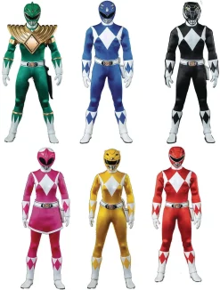 Cheap 👍 Power Rangers Mighty Morphin Red, Blue, Green, Black, Pink & Yellow Rangers Action Figure 6-Pack 😀