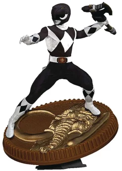 Brand new ❤️ Power Rangers Mighty Morphin Black Ranger 7-Inch Statue 😀