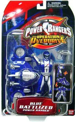 Best Pirce 🧨 Power Rangers Operation Overdrive Blue Battlized Power Ranger Action Figure ✔️
