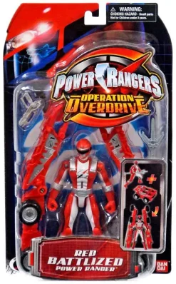 Hot Sale 🛒 Power Rangers Operation Overdrive Red Battlized Power Ranger Action Figure [Damaged Package] 🎁