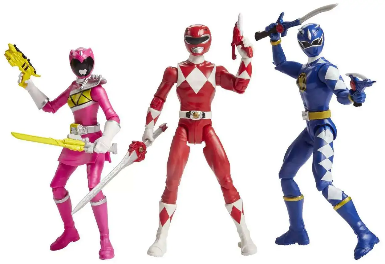 Brand new 🥰 Power Rangers Beast Morphers Dino Thunder Blue Ranger, Mighty Morphin Red Ranger & Dino Charge Pink Ranger Exclusive Action Figure 3-Pack 🥰 4 Brand new 🥰 Power Rangers Beast Morphers Dino Thunder Blue Ranger, Mighty Morphin Red Ranger & Dino Charge Pink Ranger Exclusive Action Figure 3-Pack 🥰 - Image 2