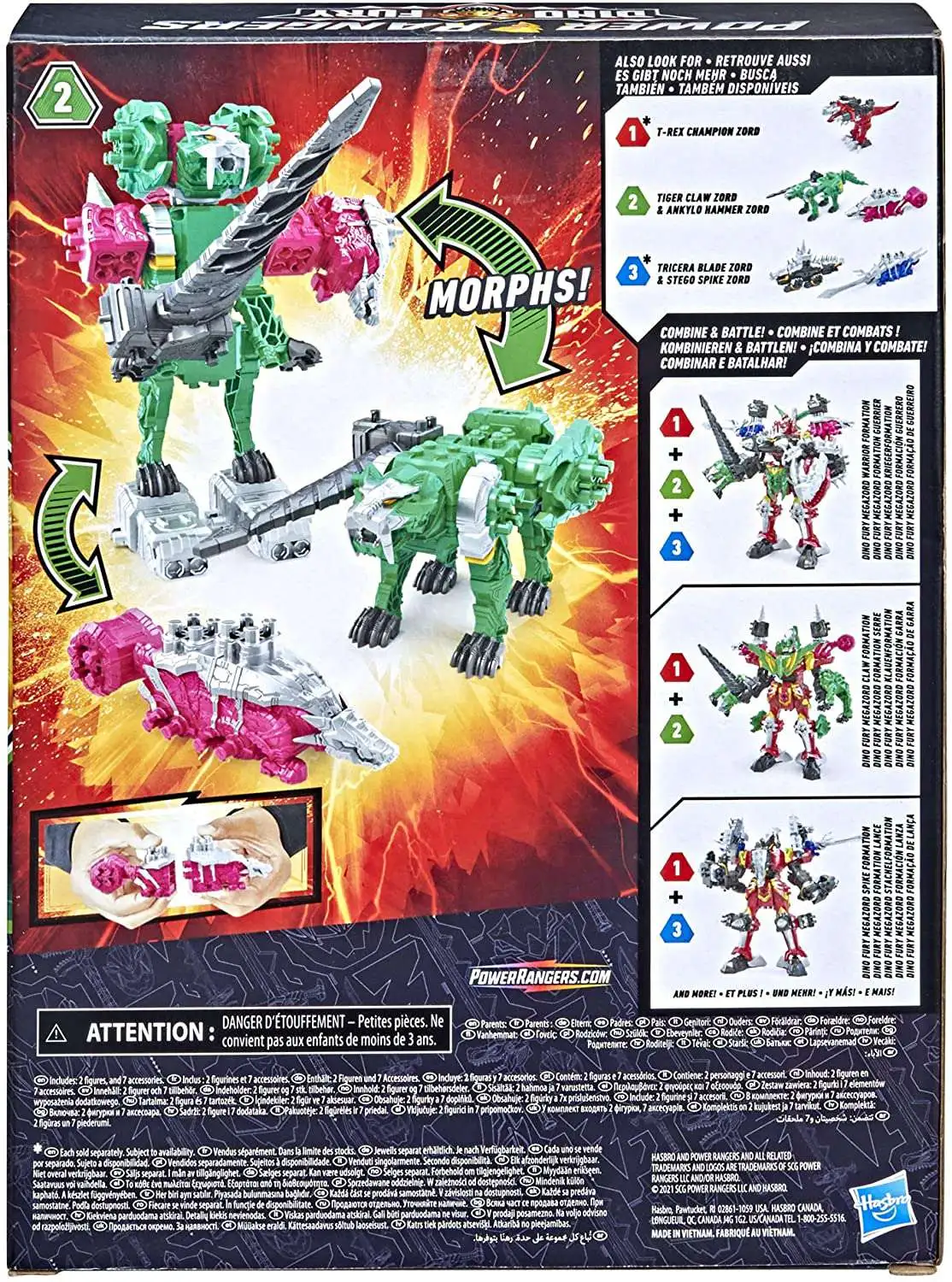 Cheap ๐ฅ Power Rangers Dino Fury Zord Link Pink & Green Combining Zords Action Figure ๐ 4 Cheap ๐ฅ Power Rangers Dino Fury Zord Link Pink & Green Combining Zords Action Figure ๐ - Image 2