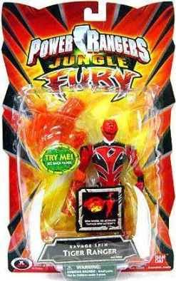 Brand new ✨ Power Rangers Jungle Fury Savage Spin Tiger Ranger Action Figure [Damaged Package] 🔥