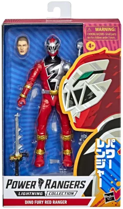 Deals 🔔 Power Rangers Lightning Collection Dino Fury Red Ranger Action Figure [Pop Art Packaging] 🤩
