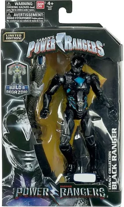 Best deal ❤️ Power Rangers Movie Legacy Build A Megazord Black Ranger Exclusive Action Figure [Movie] 🔔