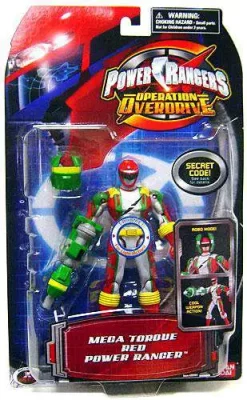 Budget 💯 Power Rangers Operation Overdrive Mega Torque Red Power Ranger Action Figure 👍