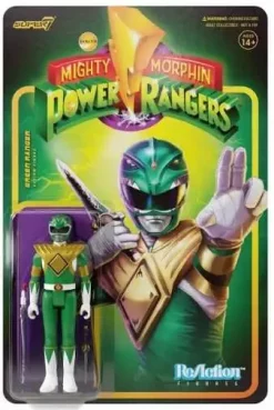 New 🎁 ReAction Mighty Morphin Power Rangers Green Ranger Action Figure 😍