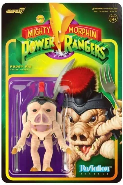 New ⭐ ReAction Mighty Morphin Power Rangers Pudgy Pig Action Figure 👍