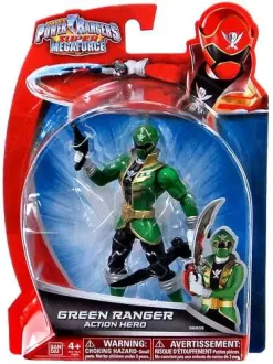 Hot Sale 👏 Power Rangers Super Megaforce Green Ranger Action Hero Action Figure [Damaged Package] ⌛