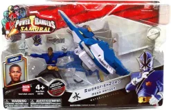 New 👍 Power Rangers Samurai SwordfishZord & Mega Blue Ranger Kevin Action Figure [Water] 🌟